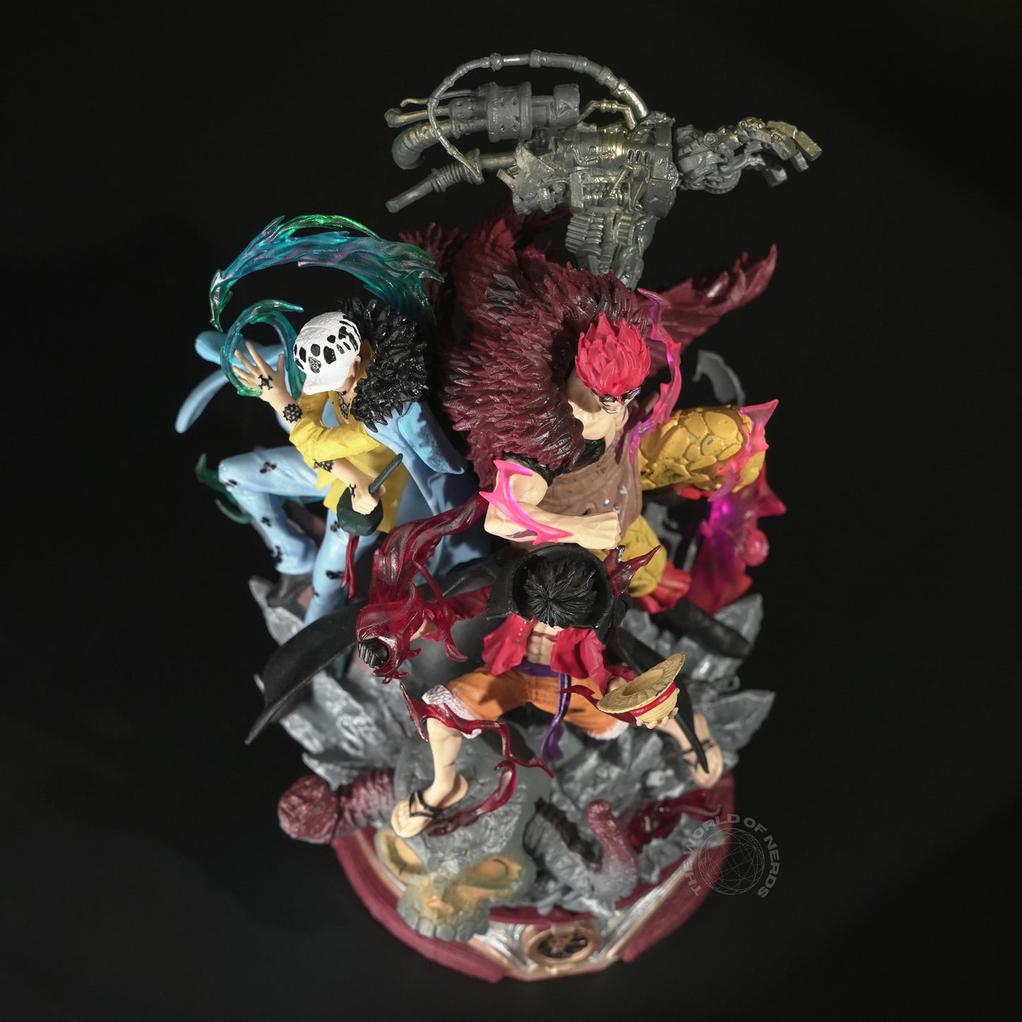 One Piece Brotherhood Action Figure Set – Luffy, Ace & Law 18cm Anime Collectible with Display Base - The World Of Nerds