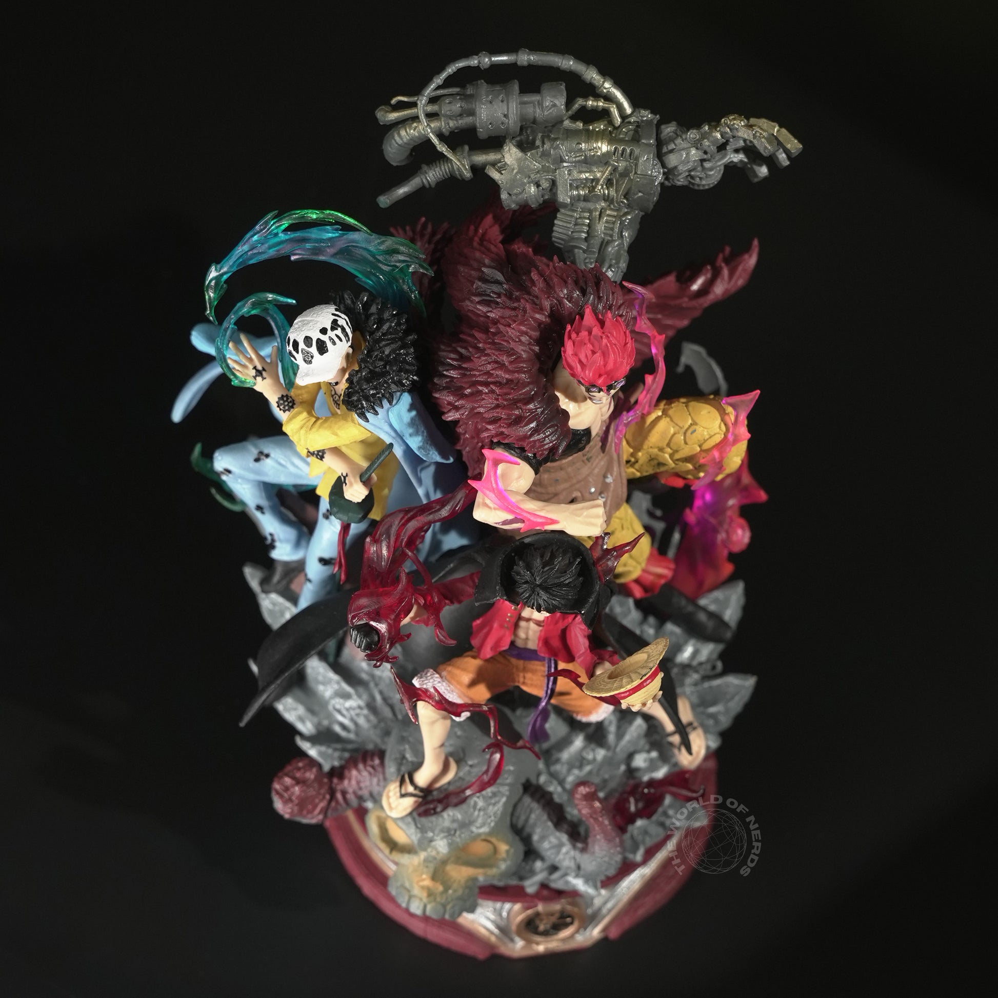 One Piece Brotherhood Action Figure Set – Luffy, Ace & Law 18cm Anime Collectible with Display Base - The World Of Nerds