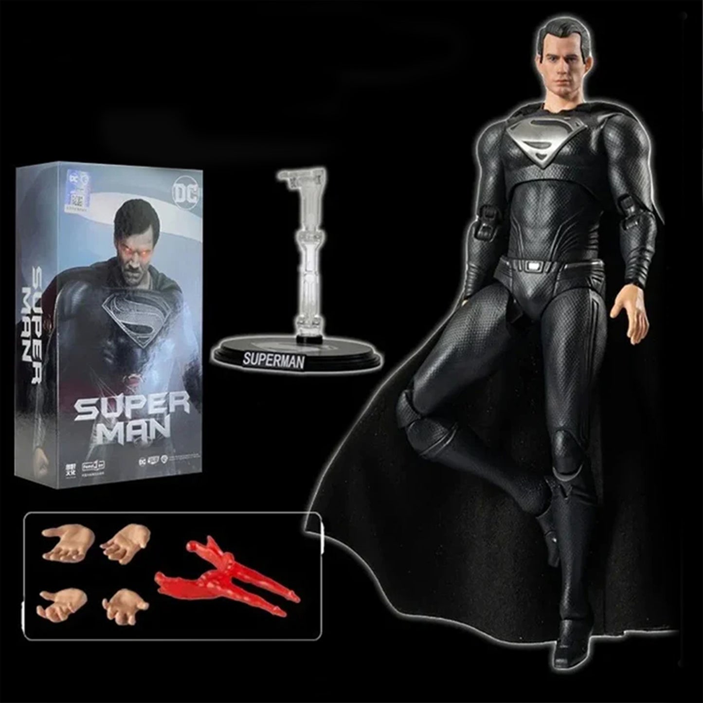 Superman Black Suit – FONDJOY Premium DC Collectible Figure - The World Of Nerds