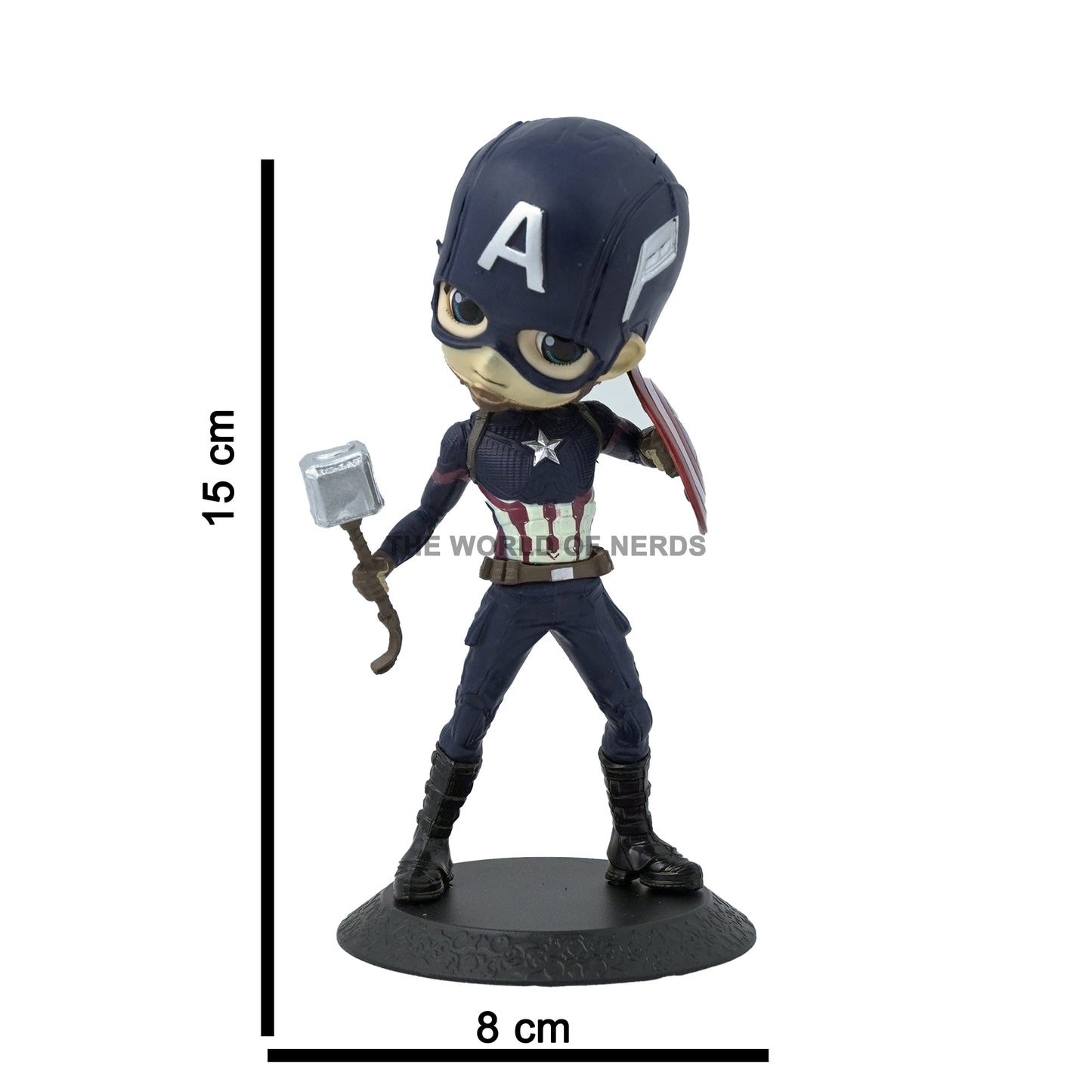 CAPTAIN AMERICA WITH MJOLNIR Q POSKET