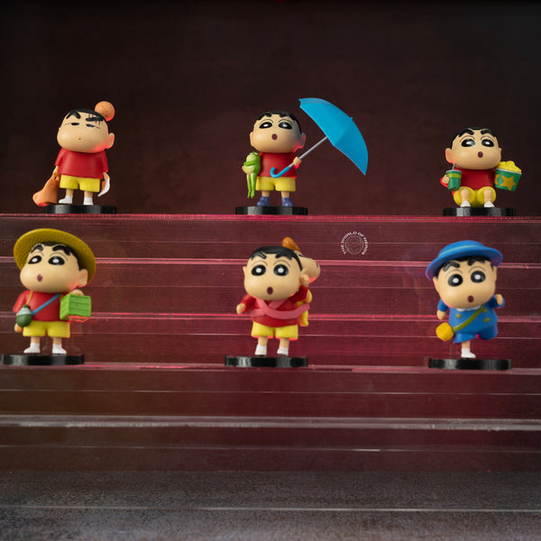 SHIN CHAN SET OF 6 - Collectible Shin Chan Figurine Set