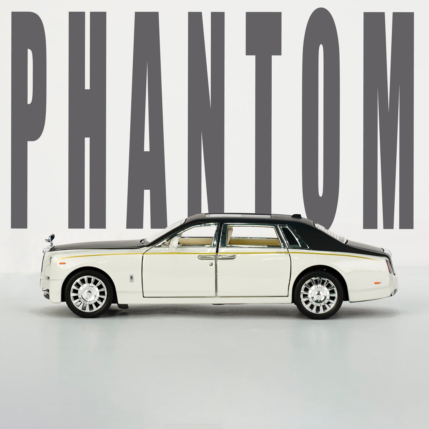 WHITE & BLACK-ROLLS ROYCE PHANTOM SCALE - 1:32