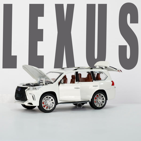 White Lexus LX570 Model Car Scale 1:24 - Perfect Collectible for Car