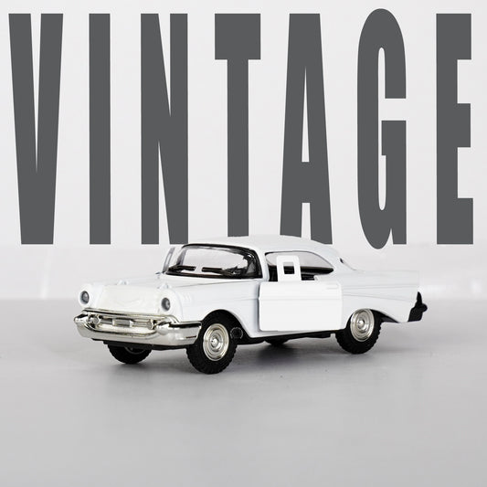 WHITE-CHEVROLET BEL AIR CAR SCALE - 1:32