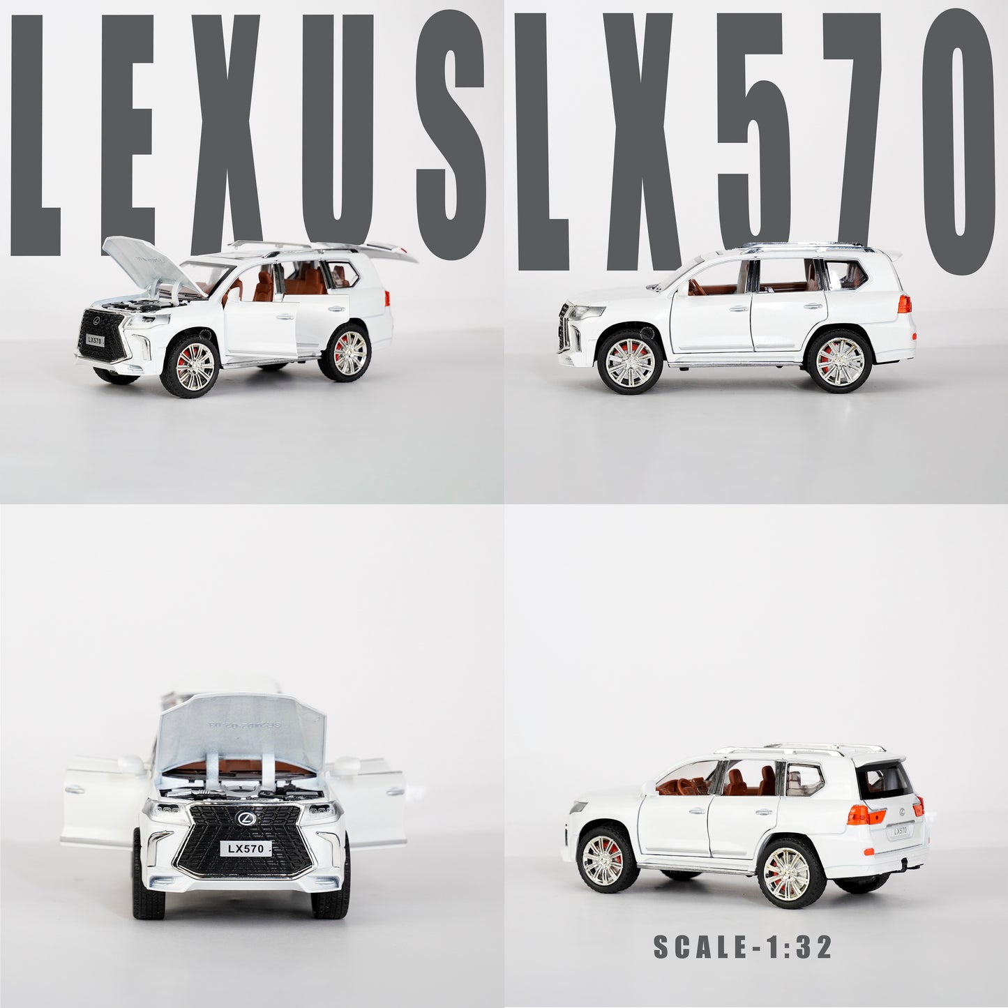 WHITE-LEXUS LX570 SCALE - 1:24 D2