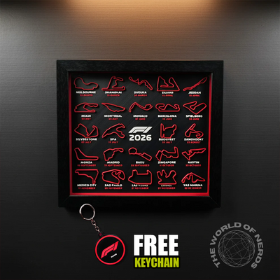 F1 Formula Circuit Wall Frame – 2026 Edition + Free f1 Keychain With Frame