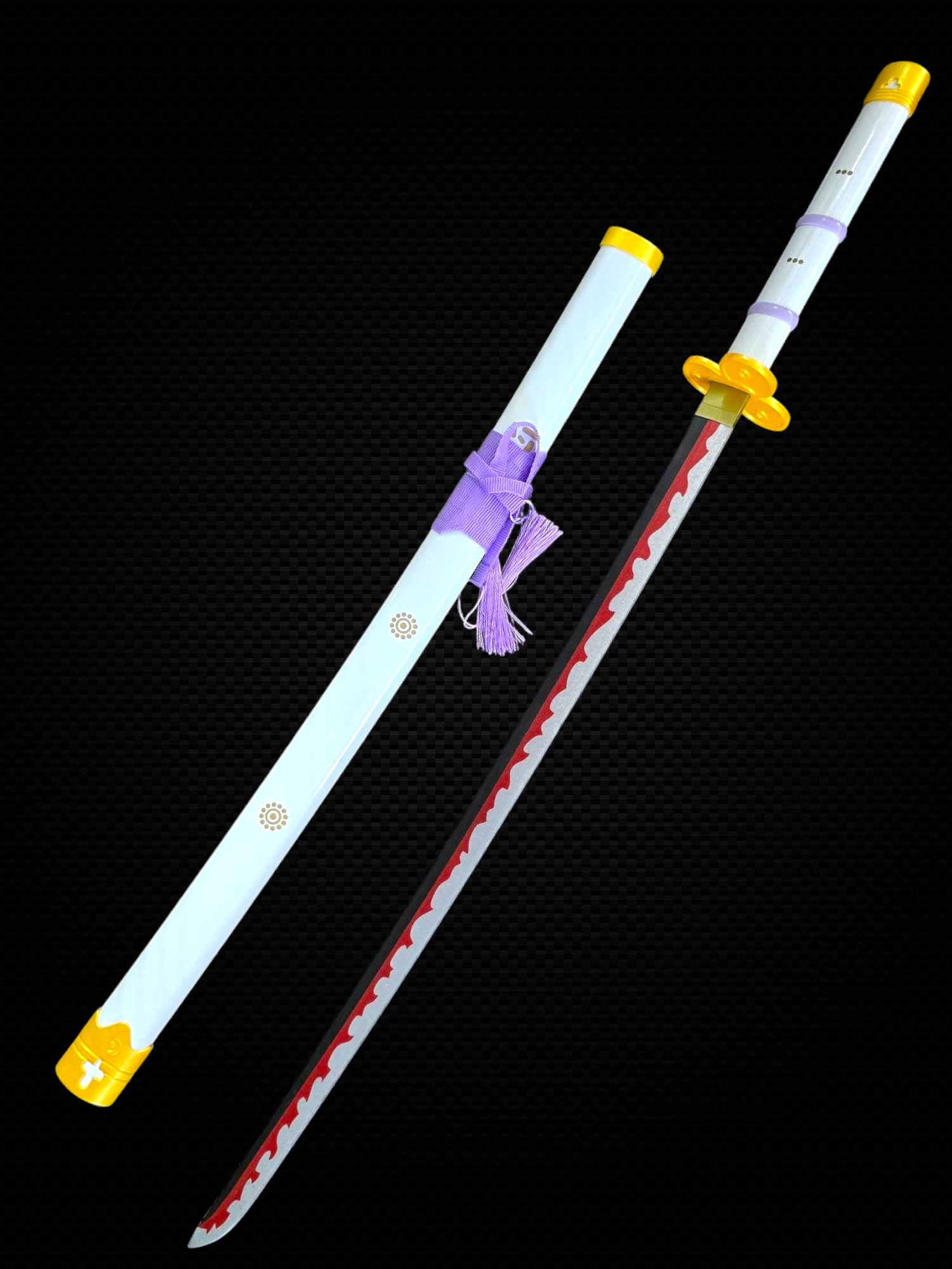 Kozuki Oden Wooden Katana - Authentic White Enma Samurai Sword