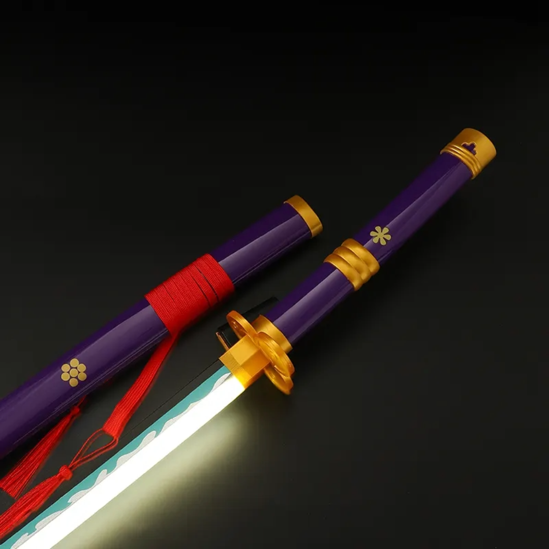 ZORO-PURPLE ENMA LED NEON WOODEN KATANA
