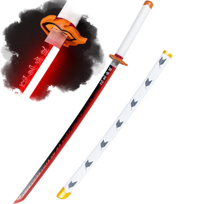 Rengoku Nichirin Katana Enma LED Neon Wooden Collectible Sword - 2