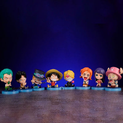 ONE PIECE-SET OF 8 PCS ACTION FIGURE