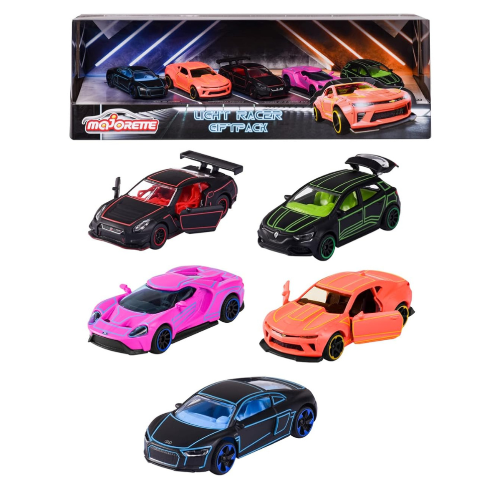 MAJORETTE-LIGHT RACER 5 PCS GIFTPACK