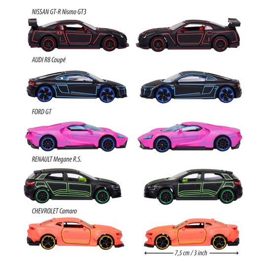 MAJORETTE-LIGHT RACER 5 PCS GIFTPACK