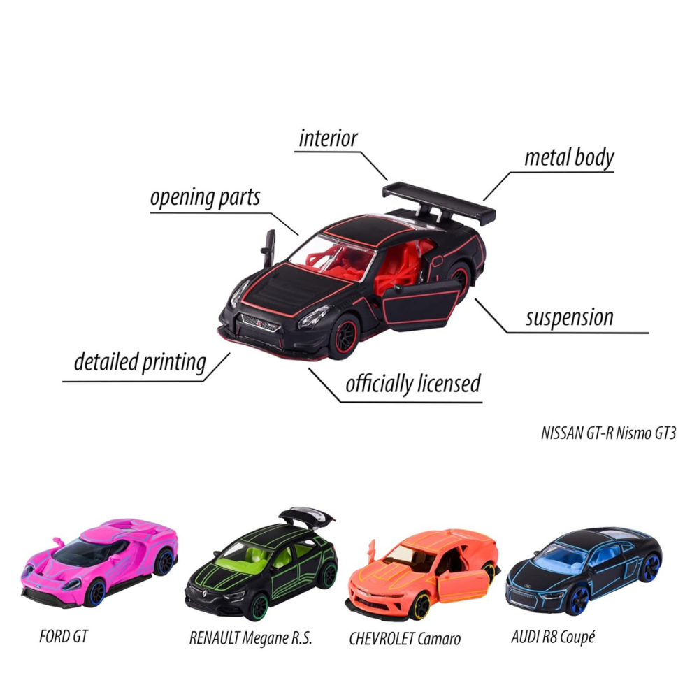 MAJORETTE-LIGHT RACER 5 PCS GIFTPACK