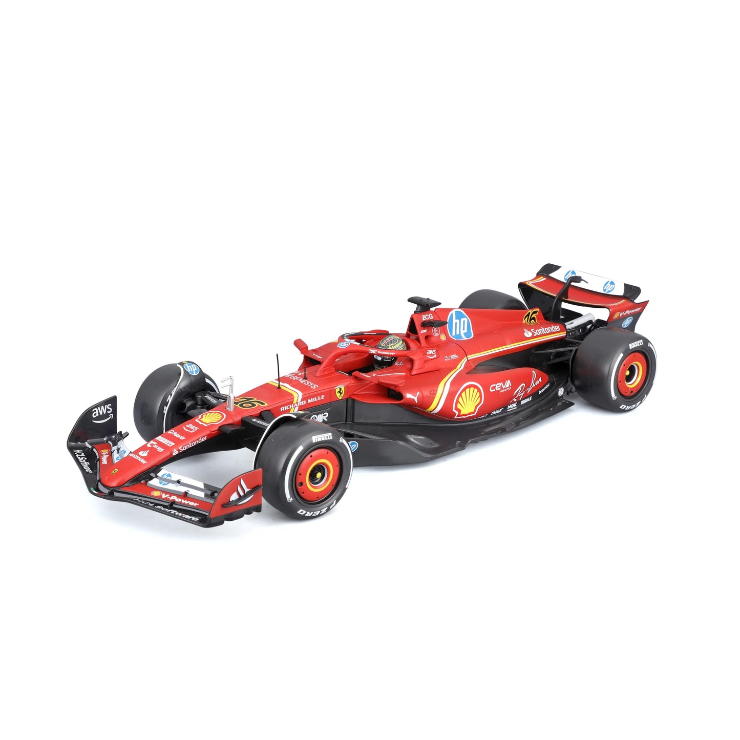 Ferrari SF-24 F1 Diecast Model Car – 1:18 Scale (Charles Leclerc #16 | Bburago)