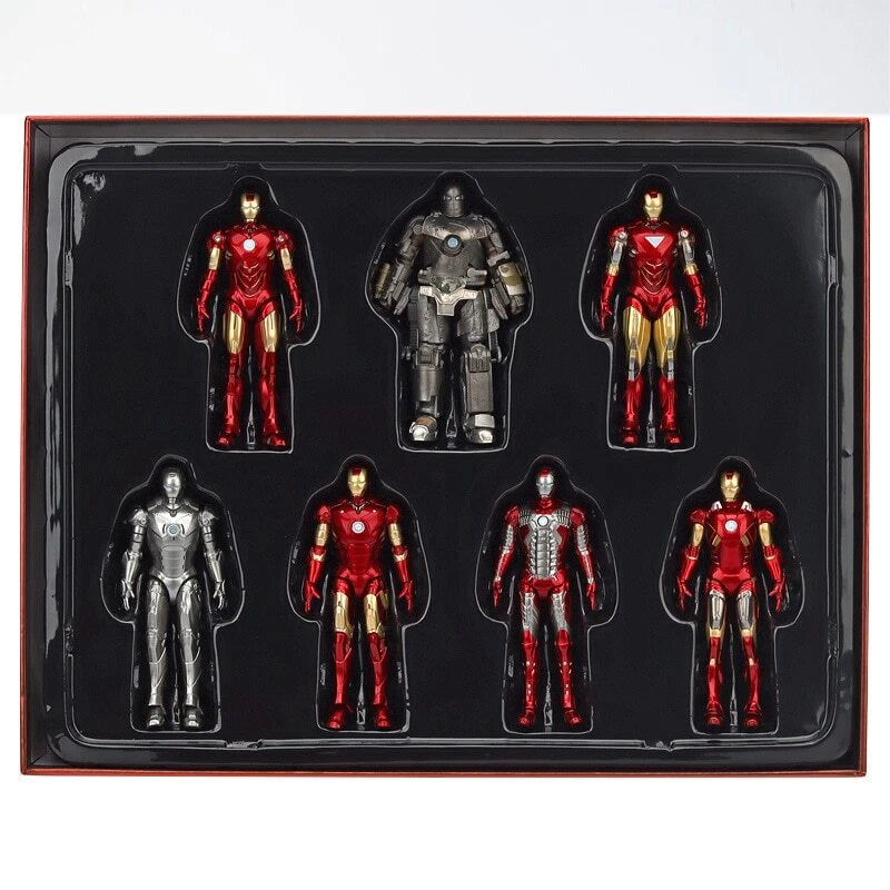 Iron Man MK1 to MK7 Armory Set – 4 Inch ZD Toys Collectible Figures - The World Of Nerds