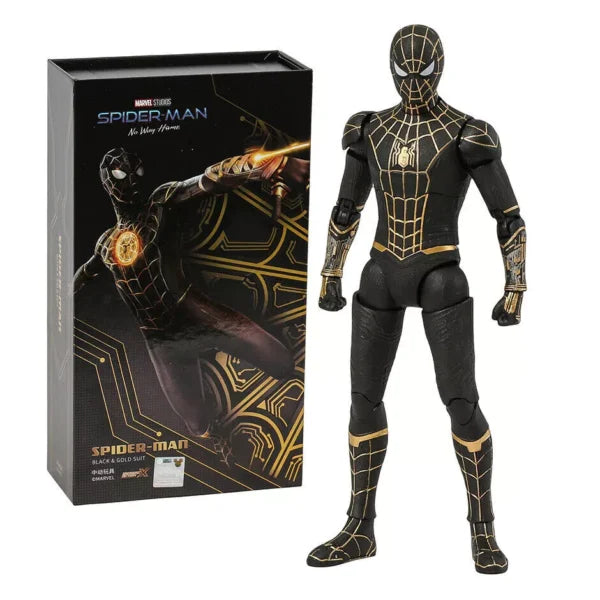ZD toys Spider-Man: Black & Gold Suit Action Figure – No Way Home Edition