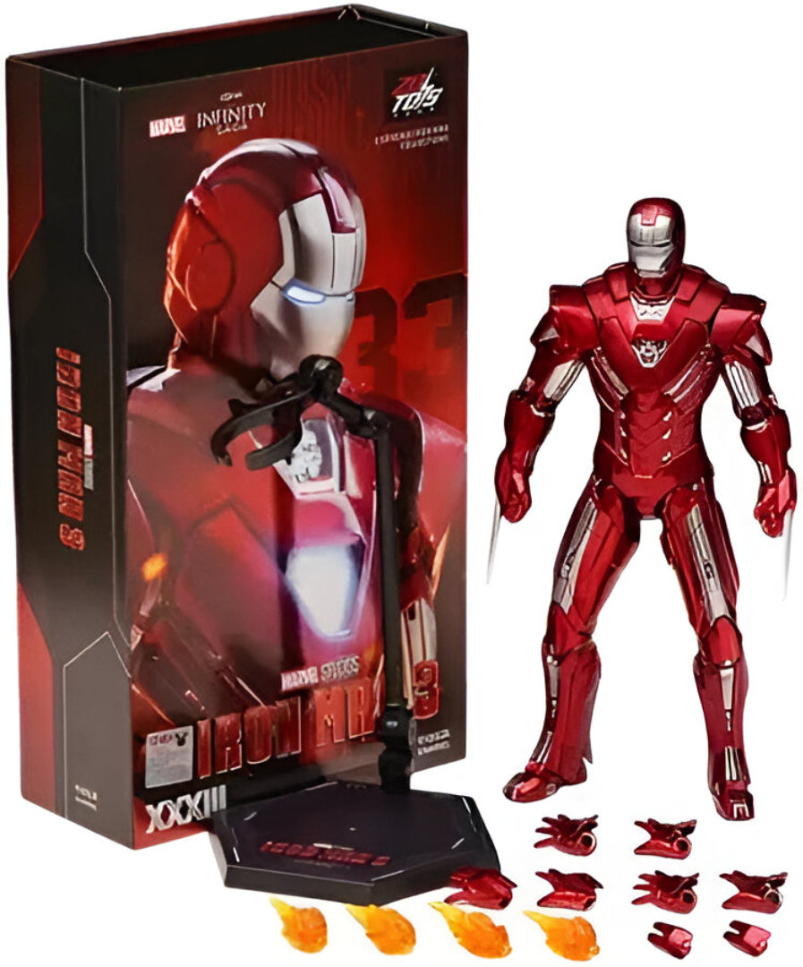 ZD toys Iron Man 3 – Silver Centurion Suit Display Model - The World Of Nerds